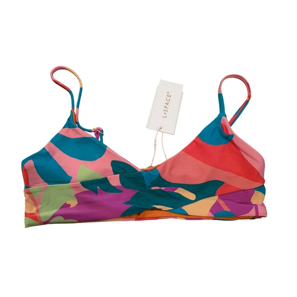 L*Space High Tide Top Copacabana Bikini Swimwear S NEW Vacation Resort Tropical